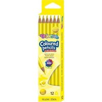 kredki ołówkowe trójkątne 12 szt colorino żółta