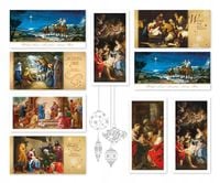 Zestaw Kartek na Boże Narodzenie z życzeniami Kartki z opłatkiem ZLRT