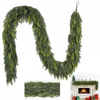 GIRLANDA ŚWIĄTECZNA CHOINKOWA SZTUCZNA JAK ŻYWA ŁAŃCUCH ZIELONA GĘSTA 180CM