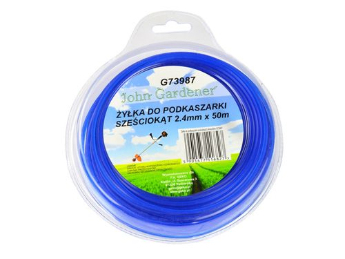 ŻYŁKA TNĄCA DO KOS I PODKASZAREK 2,4 MM 50 MB JG G73987 SZEŚCIOKĄT na Arena.pl