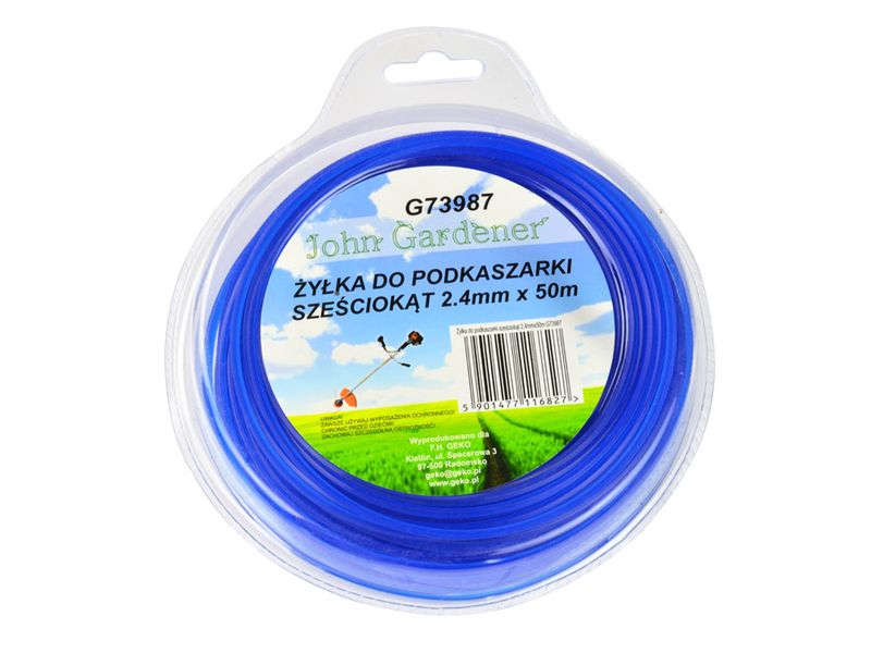 ŻYŁKA TNĄCA DO KOS I PODKASZAREK 2,4 MM 50 MB JG G73987 SZEŚCIOKĄT zdjęcie 1