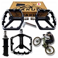 Pedały PLATFORMOWE ALUMINIOWE 3 ŁOŻYSKA Maszynowe Lekkie DH ENDURO MTB Piny