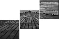 60 90CM OBRAZ 3 ELEM SOPOT MOLO ŚCIENNY DRUK PŁÓTNO