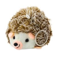 Pluszowy Jeż Maskotka Brelok Kółko Brązowy 9cm