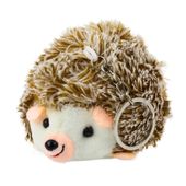 Pluszowy Jeż Maskotka Brelok Kółko Brązowy 9cm