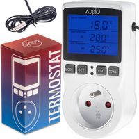 TERMOSTAT ELEKTRONICZNY REGULATOR Temperatury 230V Gniazdo sieciowe