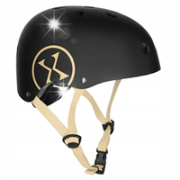Kask Regulowany Czarny Ochronny 52-56cm Na Rolki Hulajnogę Bezpieczny S