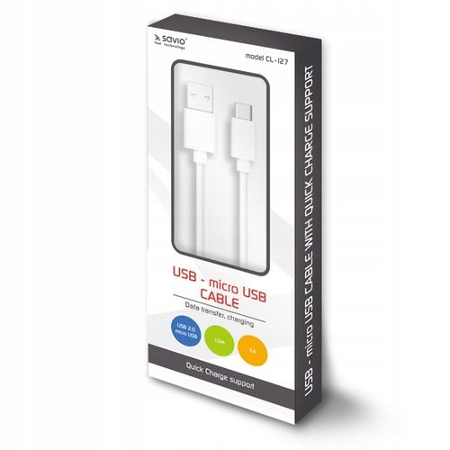 Kabel USB - micro USB Quick Charge, 5A, 1m savio na Arena.pl