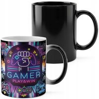 KUBEK MAGICZNY 330ML DRUK - GAMER GAMEPAD GAMBLING GRY