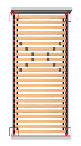 Stelaż z listwy sprężynującej FLEX 200x90 SRT regulowany na Arena.pl