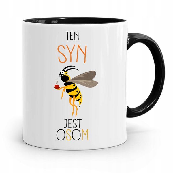 Kubek Czarny Prezent Dla Syna Ten Syn Jest Osom Z Nadrukiem Ze Zdjęciem zdjęcie 1