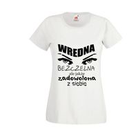 KOSZULKA Z napisem WREDNA BEZCZELNA ZADOWOLONA