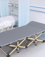 SKŁADANE ŁÓZKO TURYSTYCZNE Z GRUBYM MATERACEM 190X71x36 CM SZARY