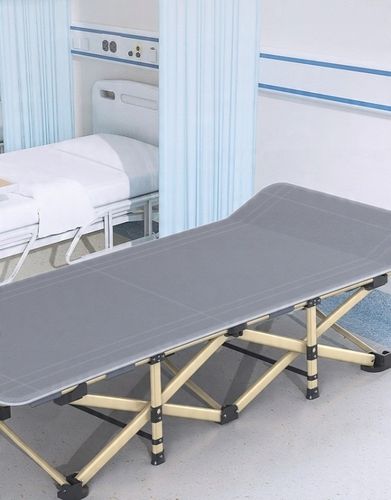 SKŁADANE ŁÓZKO TURYSTYCZNE Z GRUBYM MATERACEM 190X71x36 CM SZARY na Arena.pl