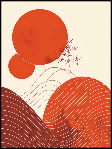 Plakat 75x100cm Ciepło Czerwieni zdjęcie 2