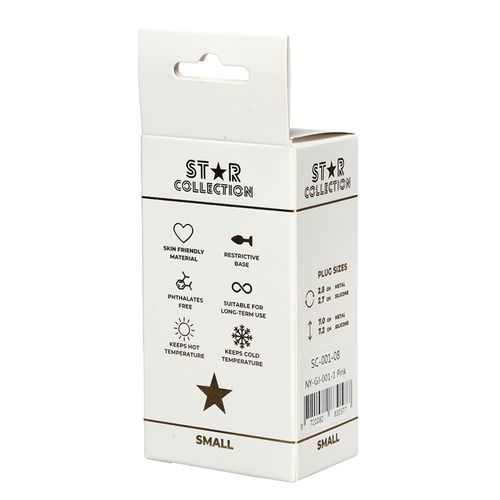 Star Collection - Pink Silicone Anal Plug S - Light Blue Stone na Arena.pl