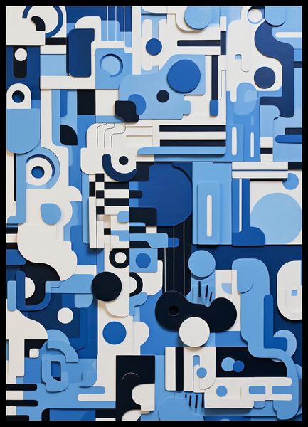 Plakat 50x70cm Niebieski Labirynt zdjęcie 2