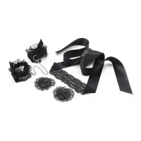loverspremium lace me up zestaw koronkowy do zmysłowych akcentow czarny
