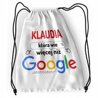 Plecak Dla Klaudii Sportowy Szkolny Worek Torba Z Nadrukiem Ze Zdjęciem