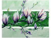 40X50CM SŁODYCZ MAGNOLII ZIELENI OBRAZ