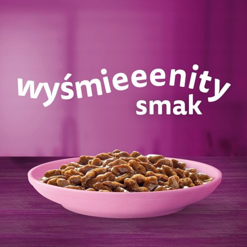 WHISKAS JUNIOR MOKRA KARMA DLA KOCIĄT WOŁOWINA KURCZAK W SOSIE 4 X 85 G na Arena.pl