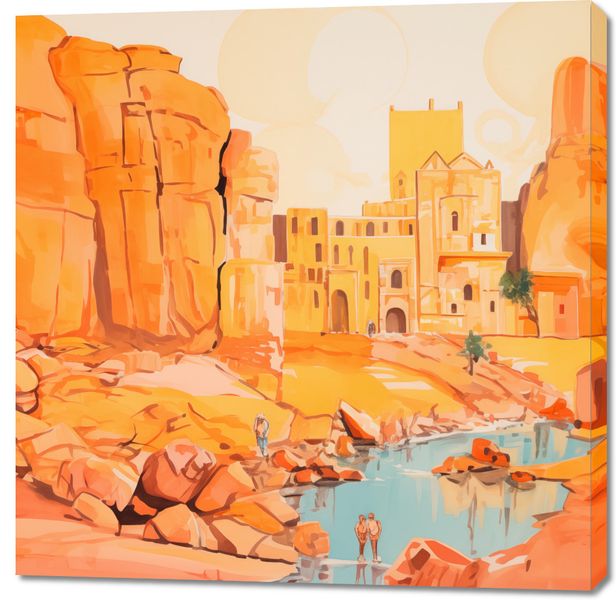 Obraz 100x100cm Ruiny pod Słońcem zdjęcie 1