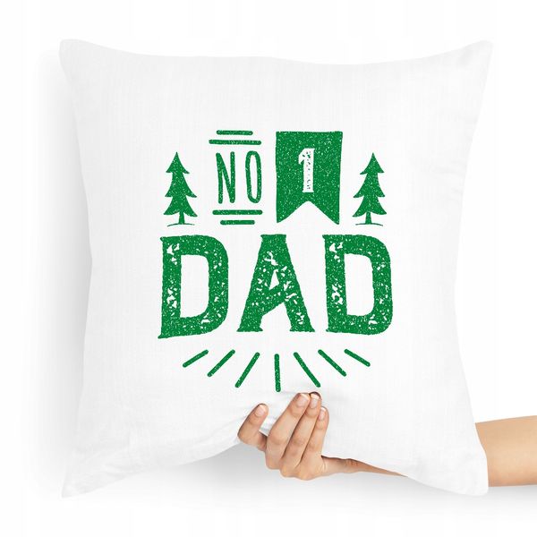Poduszka Prezent Dla Taty Ojca Nomber 1 Dad Z Nadrukiem Ze Zdjęciem zdjęcie 1