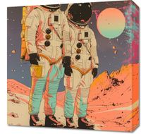Obraz 50x50cm Astrounauci Kosmonauci