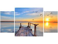 80X40CM DREWNIANY POMOST TRÓJ OBRAZ