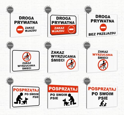 Tabliczka znak informacyjny 40x30 Biała WSTĘP WZBRONIONY Dibond NADRUK UV na Arena.pl