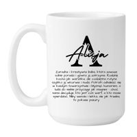 KUBEK Z IMIENIEM "ALICJA" Wzór - Duży 450 ml