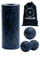 2 ZESTAWY WAŁKÓW! Zestaw wałków do masażu 3w1 Roller, Piłka, Duoball X 2SZT