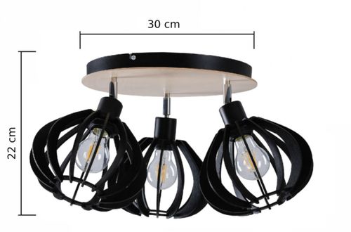 Spot 3xE27 NICOLETA BLACK AND NATURAL 817 na Arena.pl