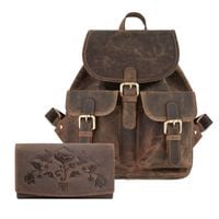 zestaw prezentowy plecaczek damski i portfel damski paolo peruzzi zup-26-br