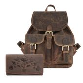 zestaw prezentowy plecaczek damski i portfel damski paolo peruzzi zup-26-br