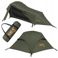 Namiot Kempingowy Turystyczny Na Biwak Ultalight Zielony + Moskitiera NILS