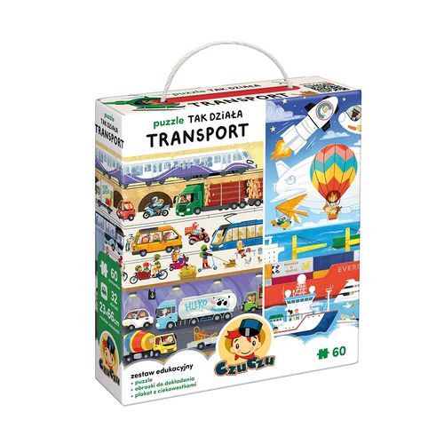 Puzzle 60 elementów Tak działa Transport CzuCzu +4lata na Arena.pl
