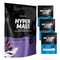 BIOTECH HYPER MASS 1000g GAINER WĘGLOWODANY + BIOTECH ISO WHEY ZERO 25 g
