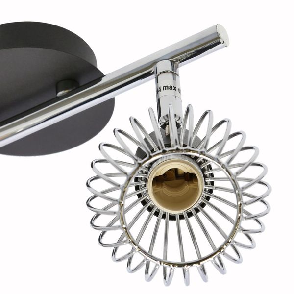 Oslo listwa 2x40W E14 czarny/chrom zdjęcie 13