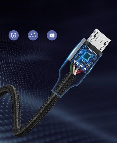 Kabel przewód USB - micro USB 1m szary na Arena.pl