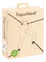vegan fetish zestaw do mocowania na łożko, mankiety, regulacja, czarny