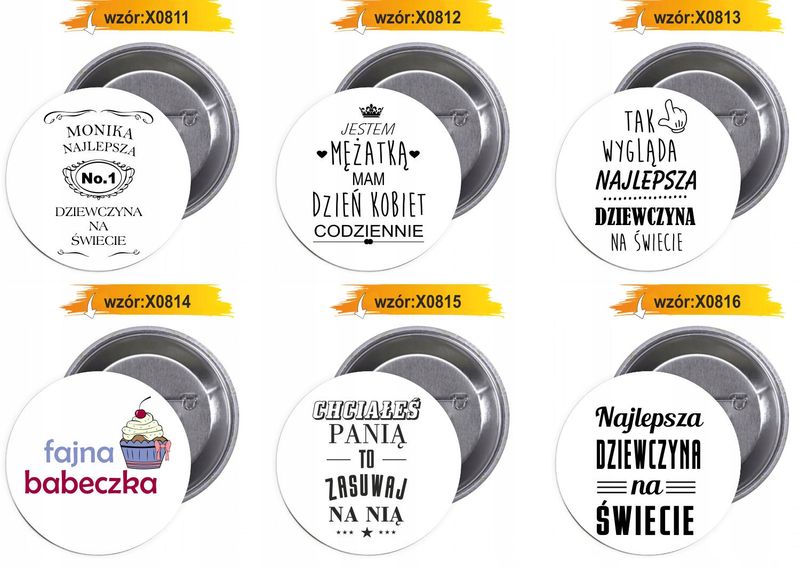 Przypinki buttony DZIEŃ KOBIET SUPER JAKOŚĆ zdjęcie 5
