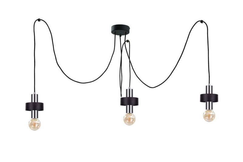 Lampa wisząca 3xE27 UNICA BLACK/SILVER zdjęcie 1