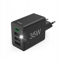 Ładowarka sieciowa HAMA Power Delivery USB-C USB-A 35W Czarny