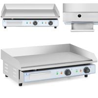 grill płyta grillowa elektryczna podwójna gładka 730 x 400 mm 2 x
