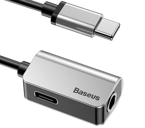 Baseus przejściówka adapter USB Type-C mini jack srebrny na Arena.pl