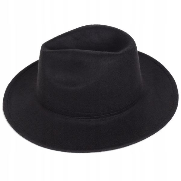 Kapelusz męski filcowy czarny zdjęcie 8