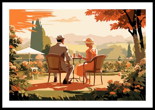 Plakat 60x40cm Retro Randka na Arena.pl