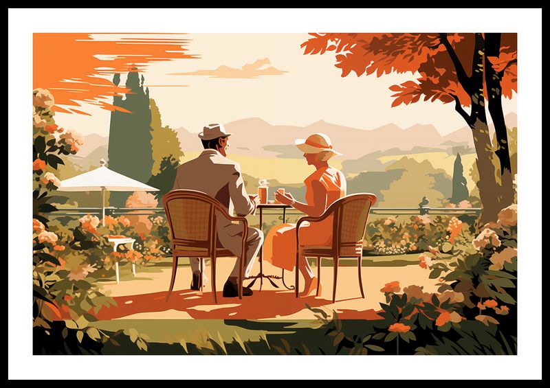 Plakat 60x40cm Retro Randka zdjęcie 3