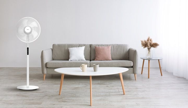 Wentylator stojący HYG wiatrak podłogowy cichy mocny 5 łopatek aż 45cm XXL zdjęcie 7